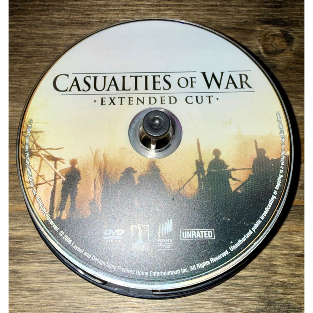 Sony DVD Casualties of War Extended Cut *DISC ONLY* Vietnam War Drama 1989